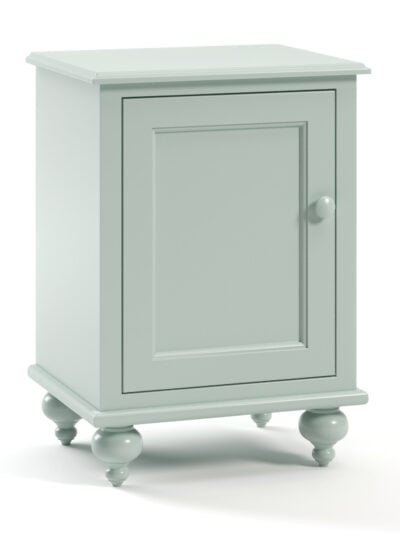Carolina 1 Door Nightstand, Flat Panel Door, Avignon Feet, Duck Egg