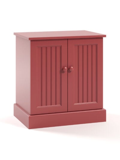 Carolina 2 Door Nightstand, Straight Base, Squared Beadboard Doors, Sunset