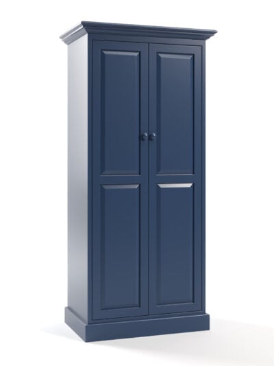 Carolina Small 2 Door Armoire, Straight Base, Raised Panel Doors, Nautical