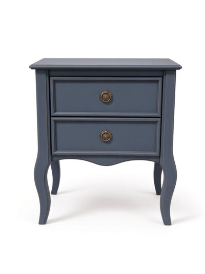 Hastings Nightstand Cottage Medium Blue Basketweave Pulls