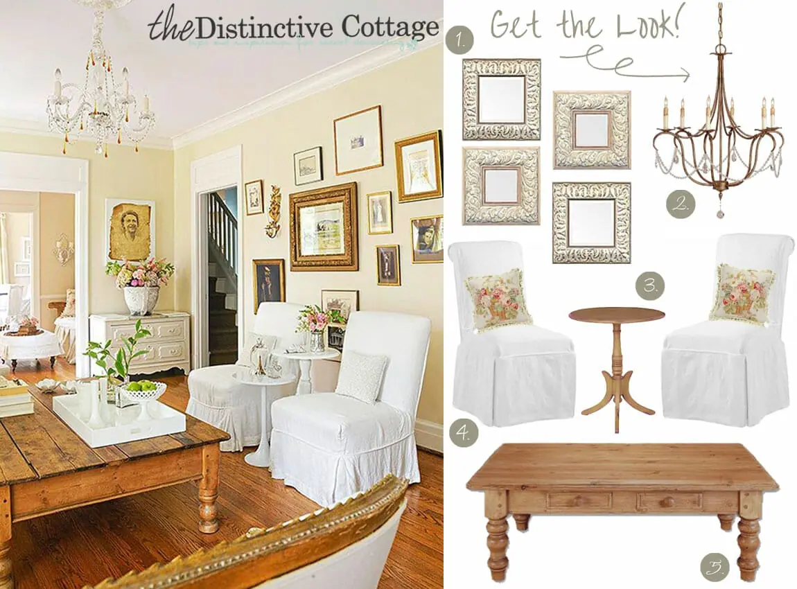 Country Chic Living Room | Get the Look | The Distinctive Cottage