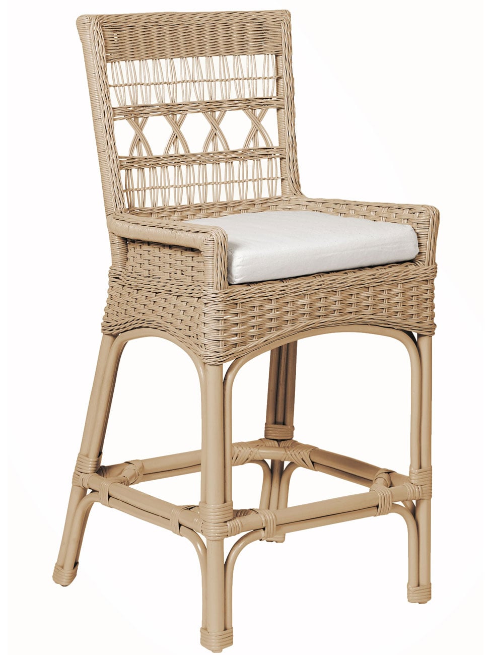 Nantucket Wicker Counter Stool, Natural Nantucket Wicker Counter Stool, Natural