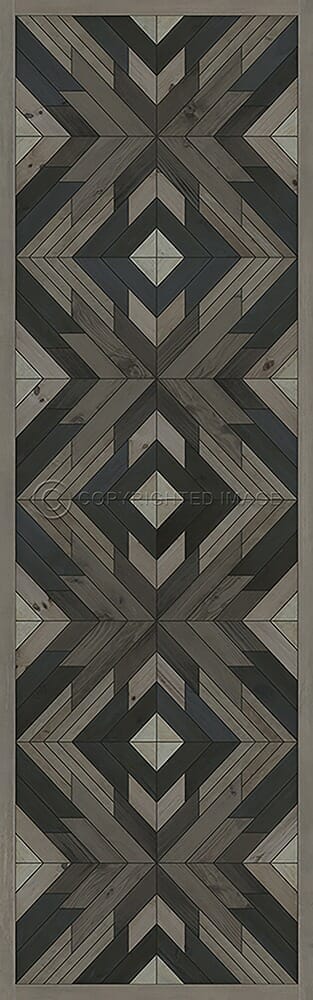 images Alaskan Black Bear Vinyl Floor Cloth, 36x115