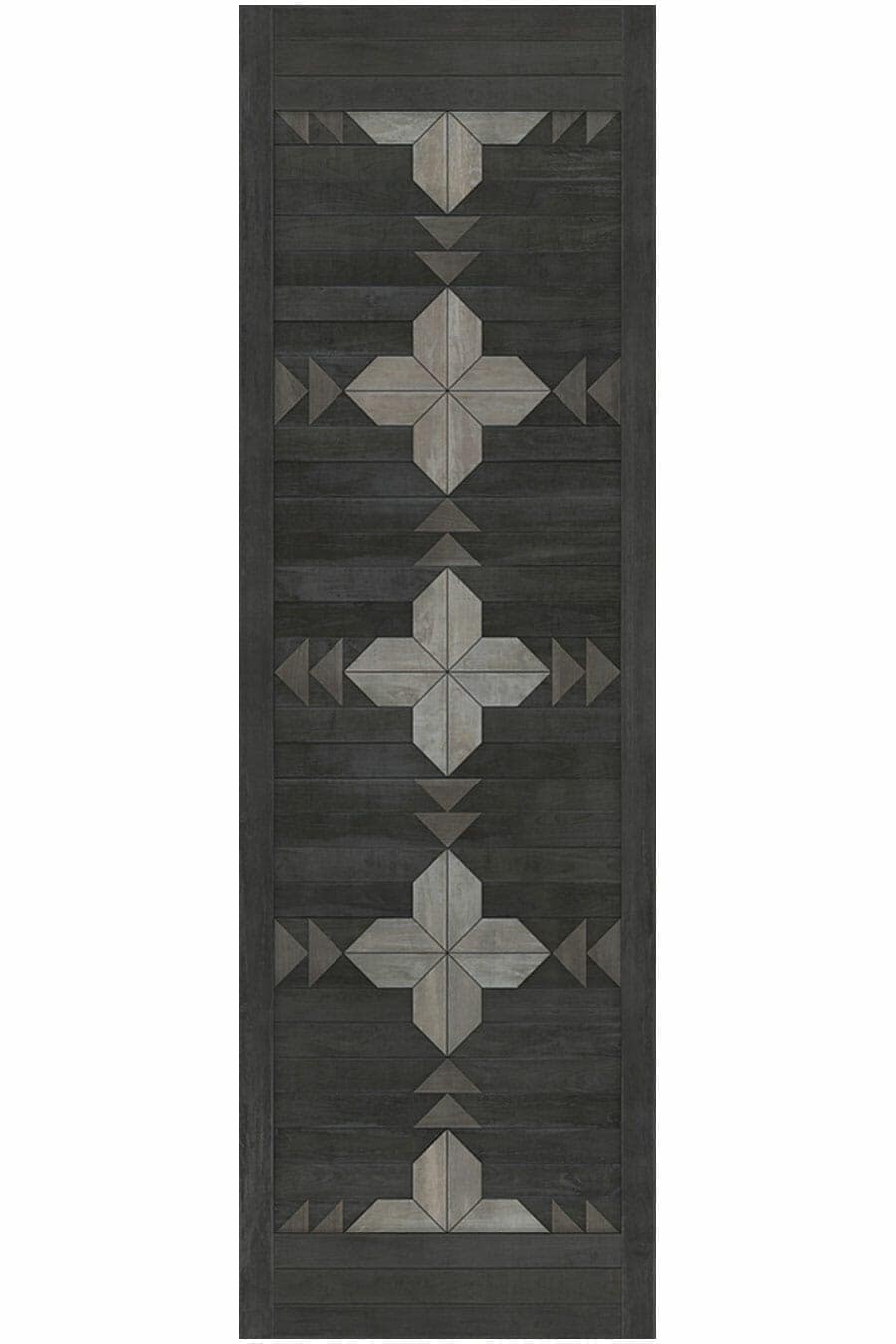 images Alpine Obsidian Vinyl Floor Cloth, 36 x 115 Runner
