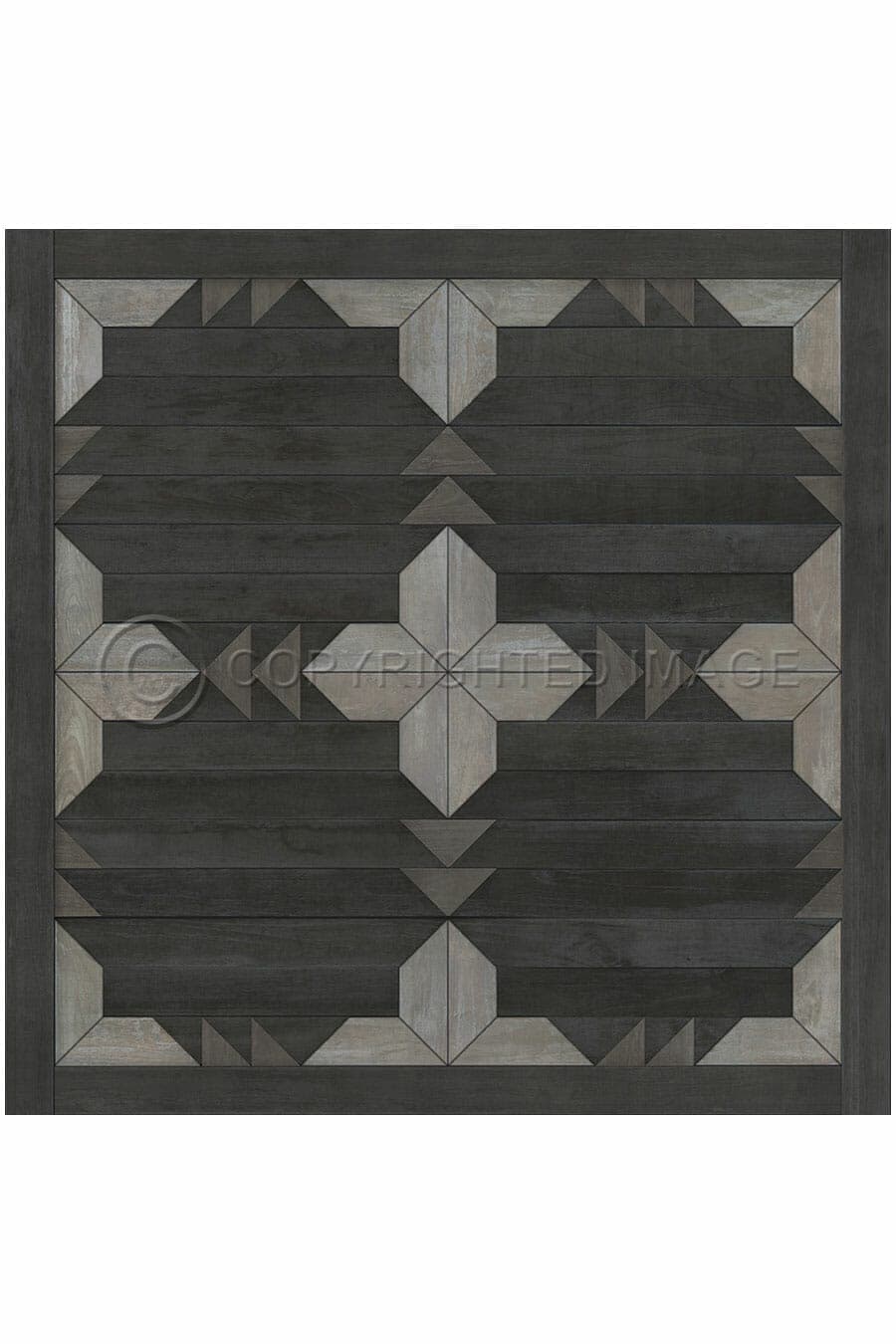 images Alpine Obsidian Vinyl Floor Cloth, 36 x 36, 48 x 48 Square