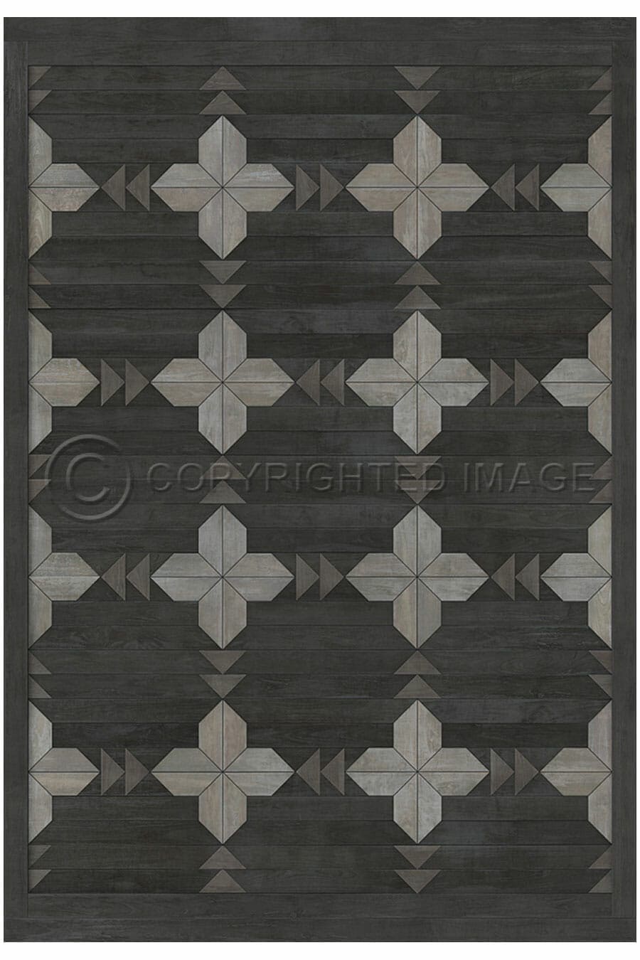 images Alpine Obsidian Vinyl Floor Cloth, 52 x 76, 70 x 102