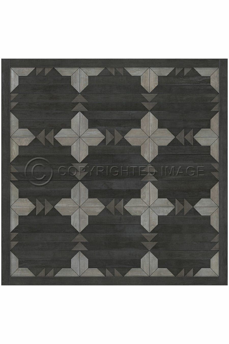 images Alpine Obsidian Vinyl Floor Cloth, 60 x 60, 72 x 72 Square