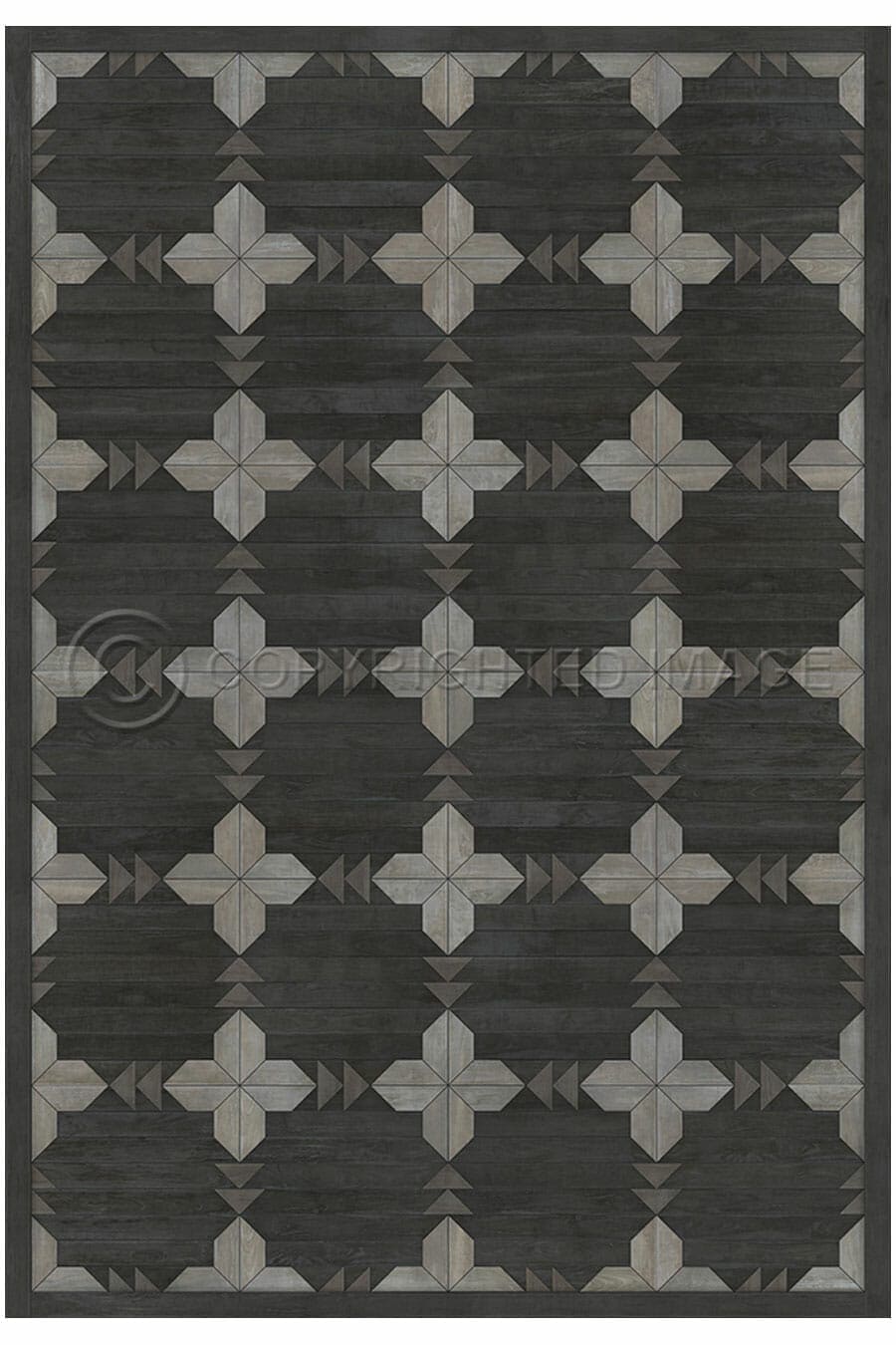 images Alpine Obsidian Vinyl Floor Cloth, 96 x 140, 120 x 175