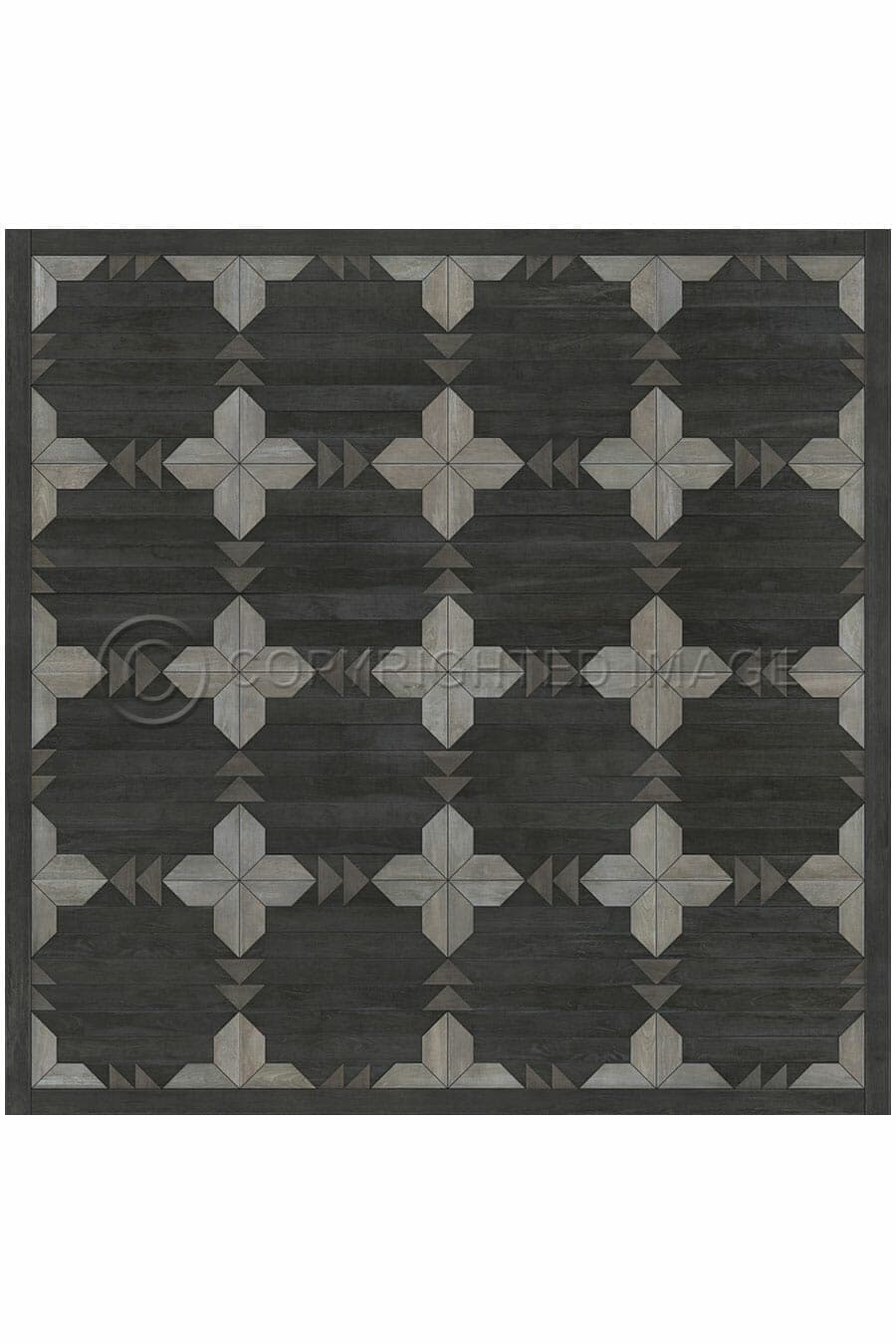 images Alpine Obisidan Vinyl Floor Cloth, 96 x 96, 120 x 120 Square
