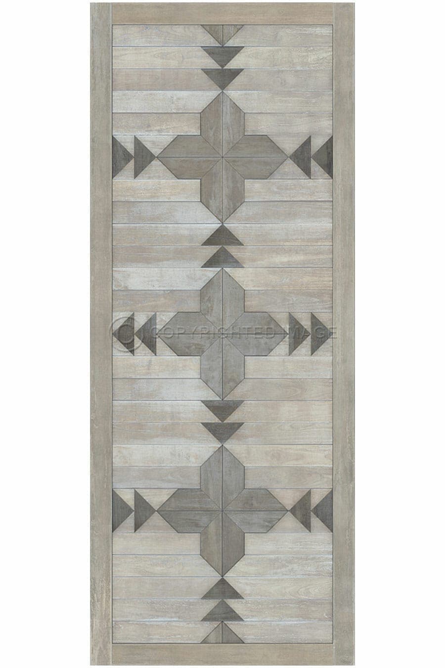 images Alpine Pearl Vinyl Floor Cloth, 36 x 90 Runner