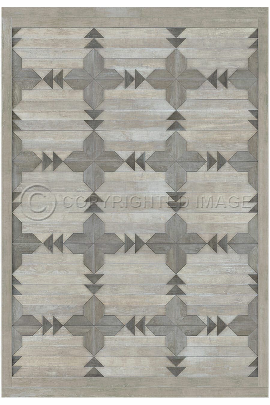 images Alpine Pearl Vinyl Floor Cloth, 52 x 76, 70 x 102