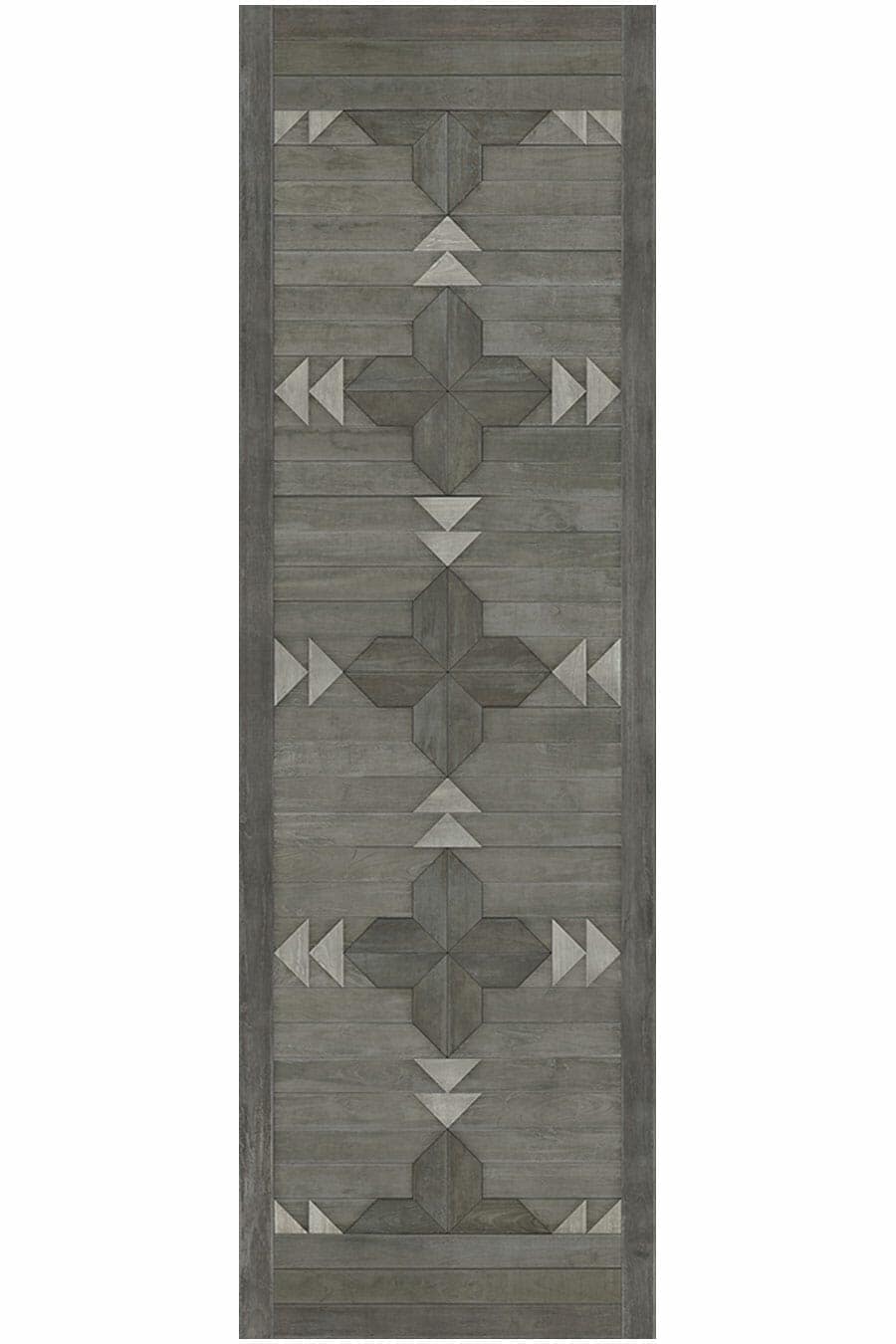 images Alpine Steel Vinyl Floor Cloth, 36 x 115 Runner