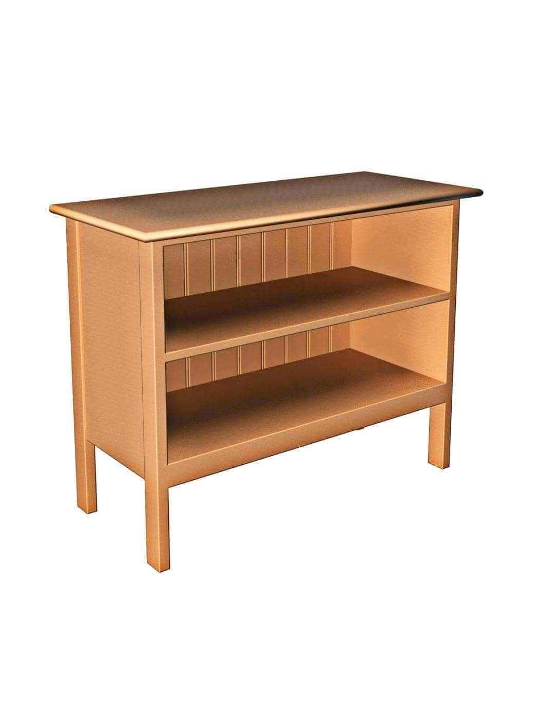 images Patten 1 Drawer Bookcase, Straight Apron, Custom Color