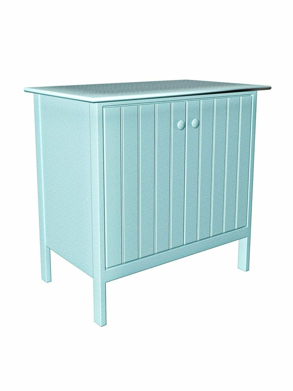 images Higgins 2 Door Buffet, Straight Apron, Aquamarine