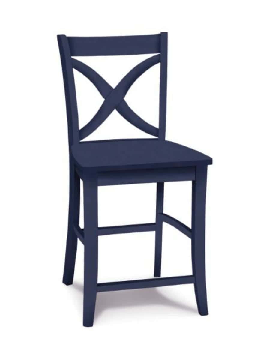 images Beverly Stool, Counter Height, Wood Seat, Soldier Blue