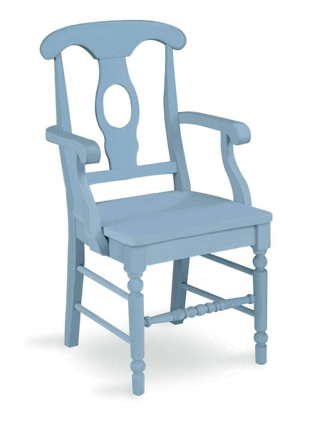 Portsmouth Arm Chair, Wood Seat, Deep Sky Portsmouth Arm Chair, Wood Seat, Deep Sky