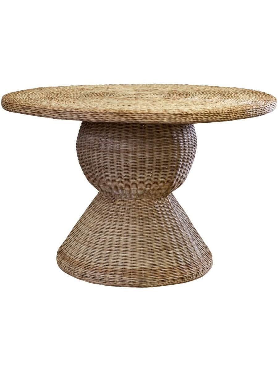 images Cottage Wicker Pedestal Table