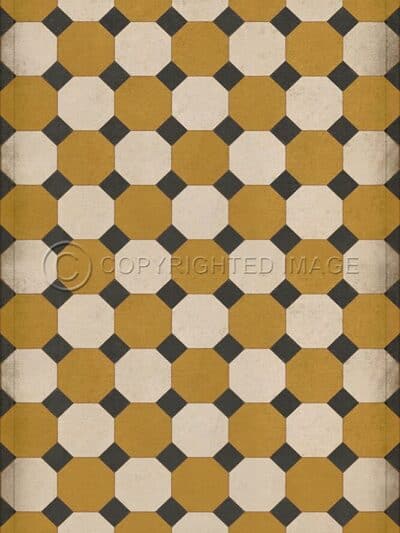 Craftsman Chesterfield Vinyl Floor Cloth, 20x30, 52x76, 70x102