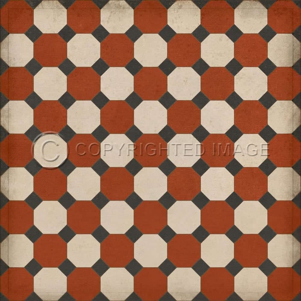 images Craftsman Nottingham Vinyl Floor Cloth, 60x60, 72x72