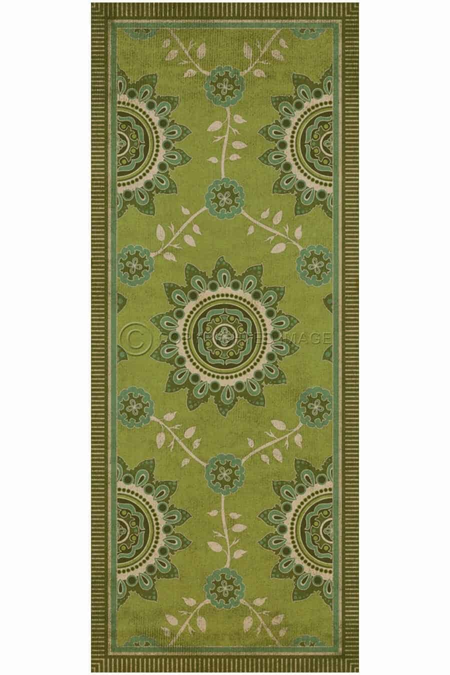 images Flanders Meadow Vinyl Floor Cloth, 36 x 90 Runner