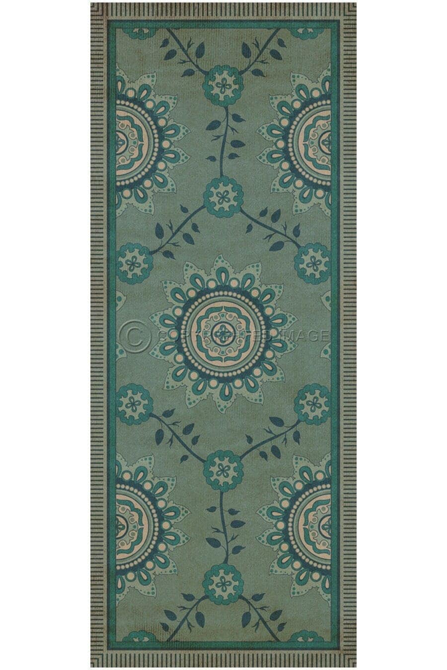 images Flanders Pond Vinyl Floor Cloth, 36 x 90 Runner
