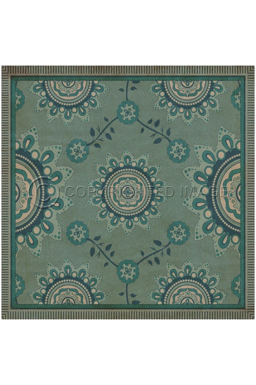 images Flanders Pond Vinyl Floor Cloth, Square