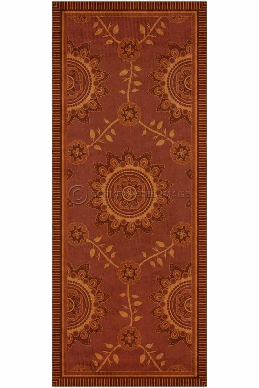 images Flanders Rust Vinyl Floor Cloth, 36 x 90 Runner
