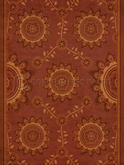 Flanders Rust Vinyl Floor Cloth, Rectangle
