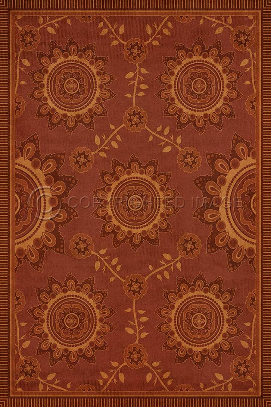 images Flanders Rust Vinyl Floor Cloth, Rectangle