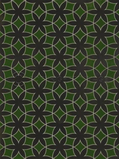 Floret Basil Vinyl Floor Cloth, 20x30, 38x52