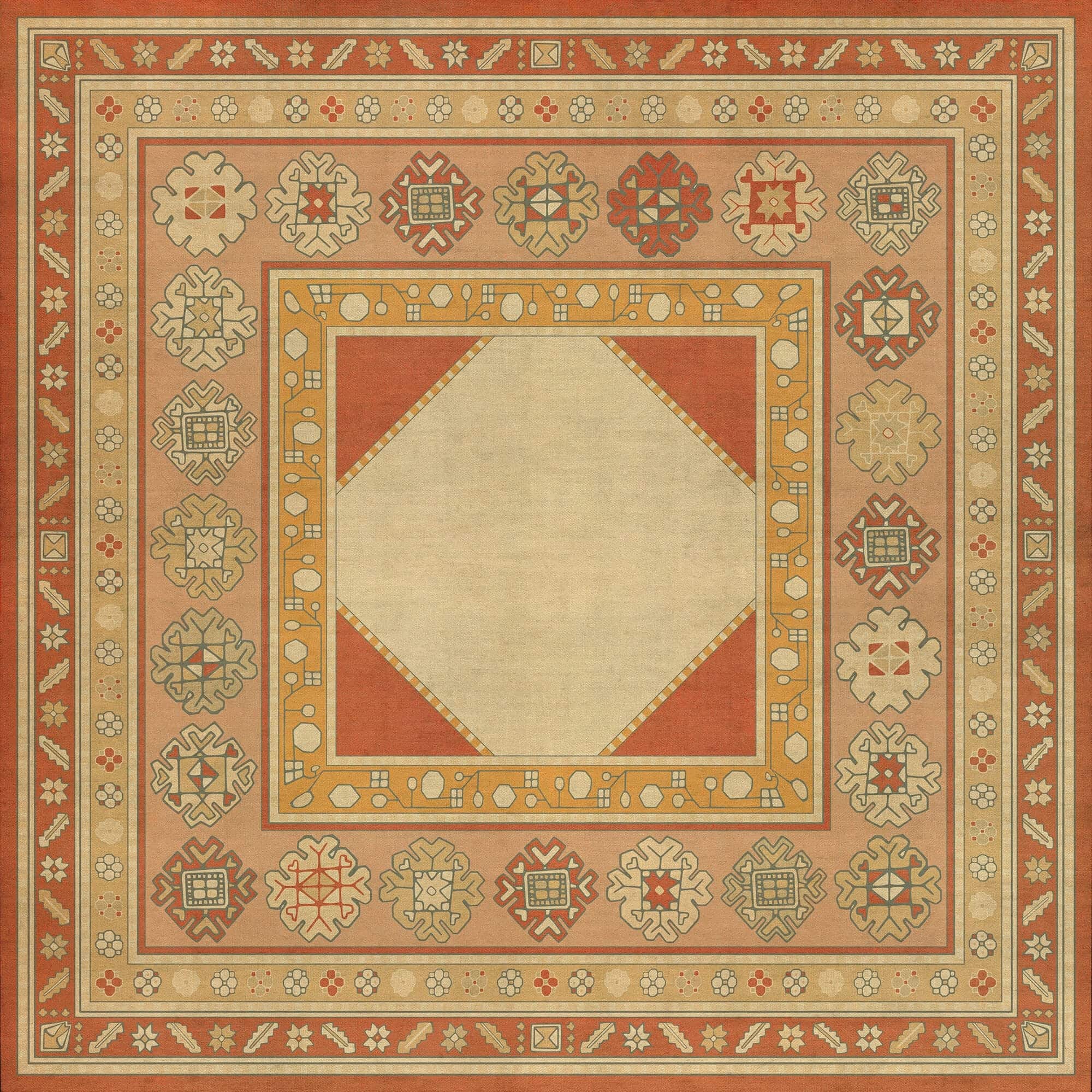 images Himalayan Sunset Vinyl Floor Cloth 48x48