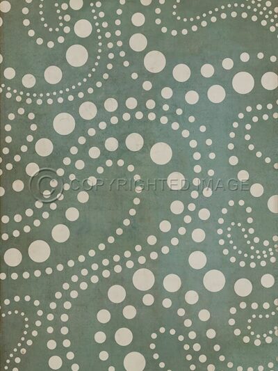 Interstellar Aqua & White Vinyl Floor Cloth, 20x30, 38x56, 52x76, 70x102, 96x140, 120x175