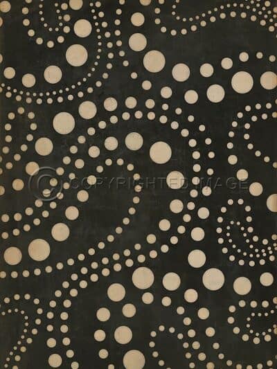 Interstellar Black & Tan Vinyl Floor Cloth, 20x30, 38x56, 52x76, 70x102, 96x140, 120x175