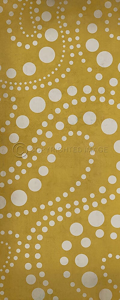 images Interstellar Yellow & White Vinyl Floor Cloth,36x90