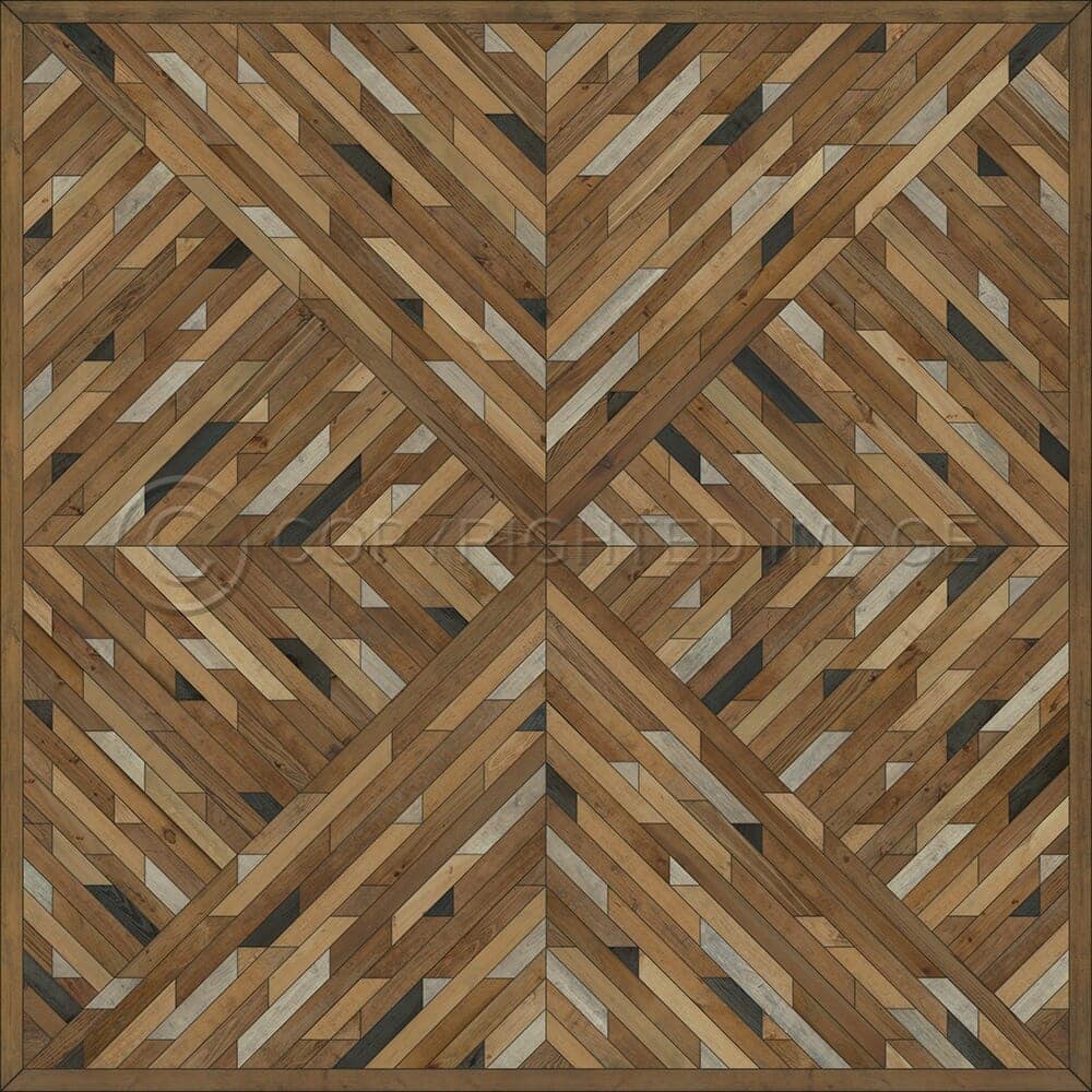 images Kaleidoscope Clove Vinyl Floor Cloth, 96x96, 120x120