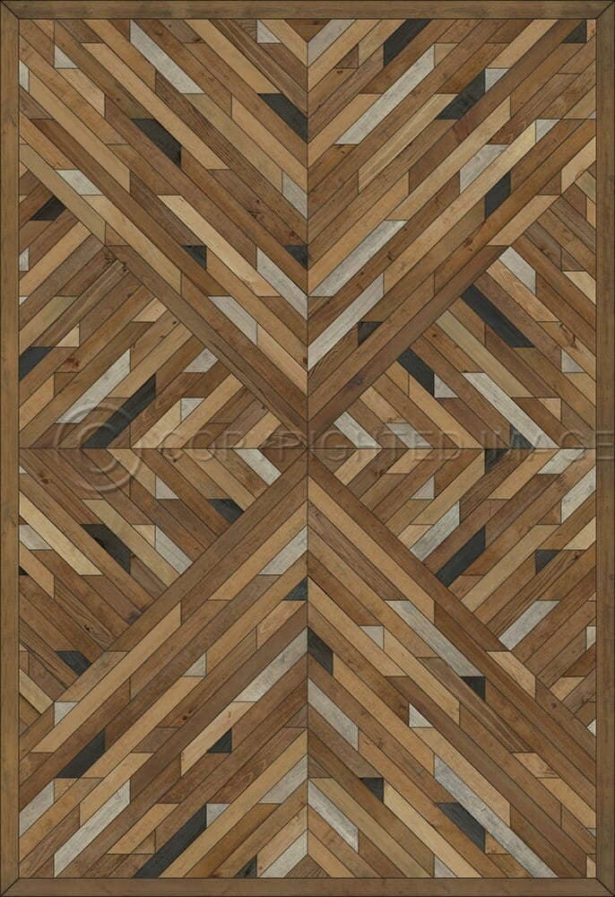 images Kaleidoscope Clove Vinyl Floor Cloth, 120x175, 96x140