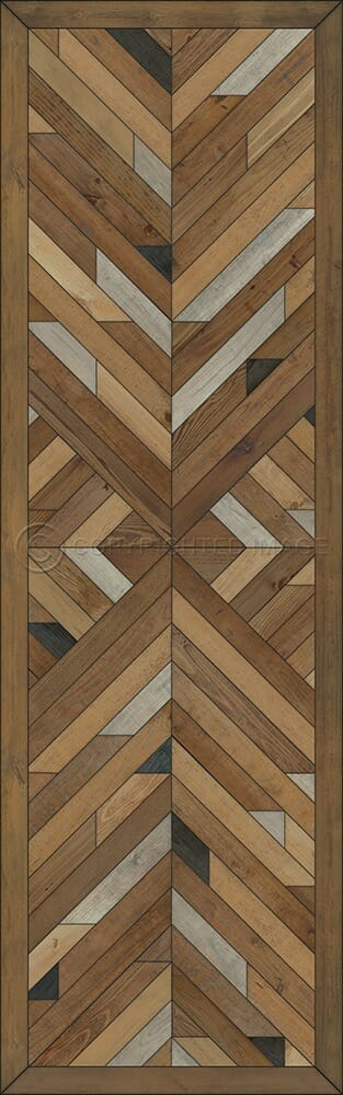 images Kaleidoscope Clove Vinyl Floor Cloth, 36x115