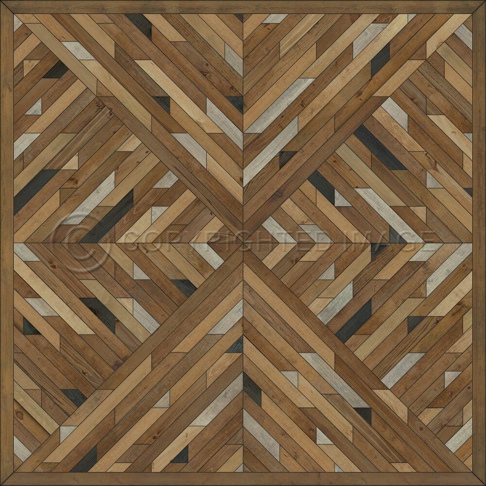 images Kaleidoscope Clove Vinyl Floor Cloth, 60x60, 72x72
