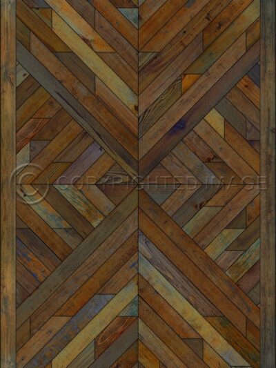 Kaleidoscope Hemlock Vinyl Floor Cloth , 20x30, 38x56