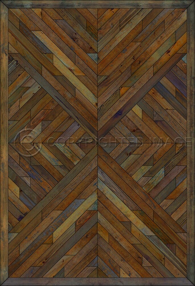 images Kaleidoscope Hemlock Vinyl Floor Cloth ,52x76, 70x102