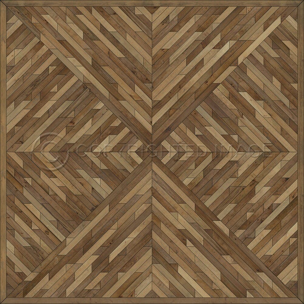 images Kaleidoscope Nutmeg Vinyl Floor Cloth , 96x96, 120x120