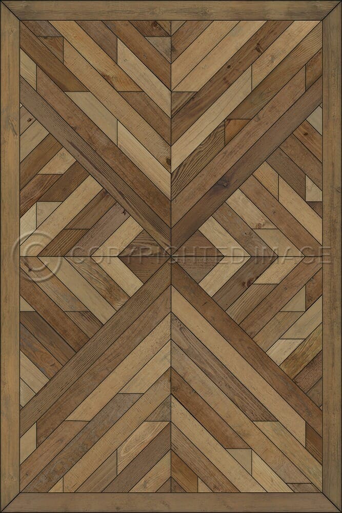 images Kaleidoscope Nutmeg Vinyl Floor Cloth , 20x30, 38x56