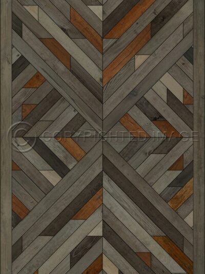 Kaleidoscope Pecan Vinyl Floor Cloth, 20x30, 38x56