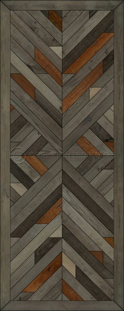 images Kaleidoscope Pecan Vinyl Floor Cloth, 36x90