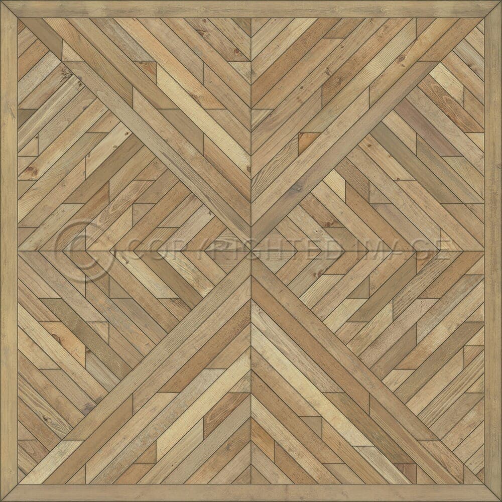 images Kaleidoscope Willow Vinyl Floor Cloth, 36x36, 48x48