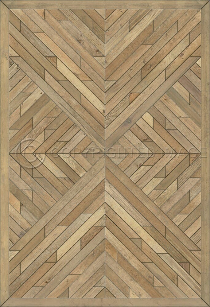 images Kaleidoscope Willow Vinyl Floor Cloth, 52x76, 70x102