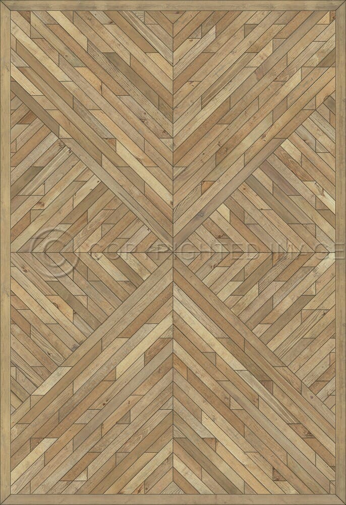 images Kaleidoscope Willow Vinyl Floor Cloth, 96x140, 120x175