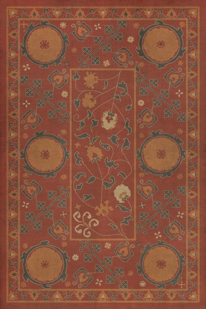 images Krishna Ruby Vinyl Floor Cloth 20x30, 24x36