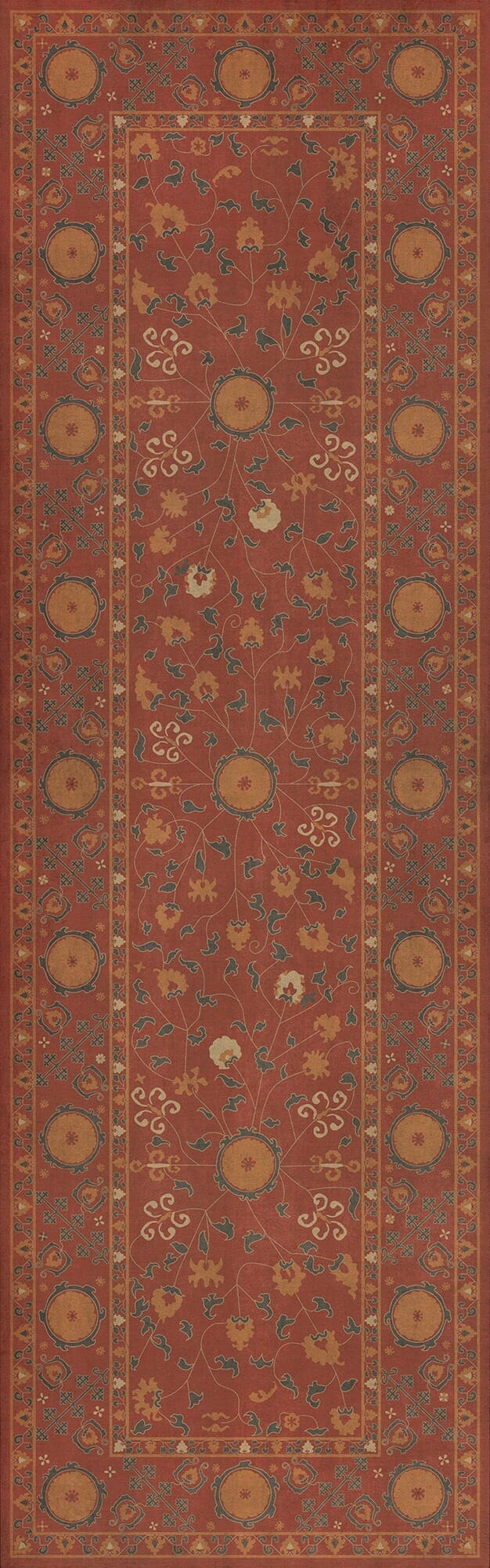 images Krishna Ruby Vinyl Floor Cloth 36x115