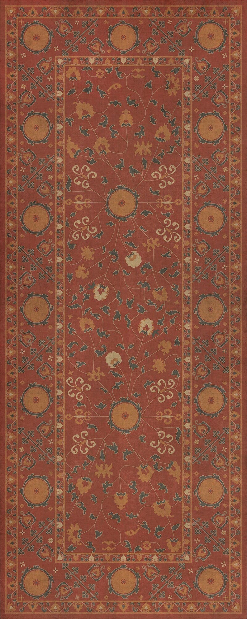 images Krishna Ruby Vinyl Floor Cloth 36x90